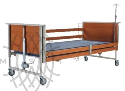 NTCR HB 7000 4-секционная кровать для обслуживания пациентов на дому c деревянными боковыми ограждениями - serenity